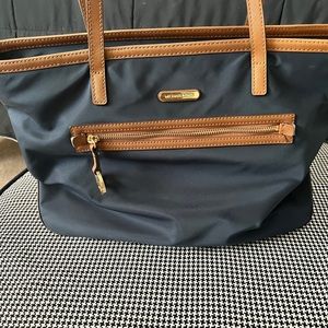 SOLD Michael Kors Leather Trimmed Shoulder Bag